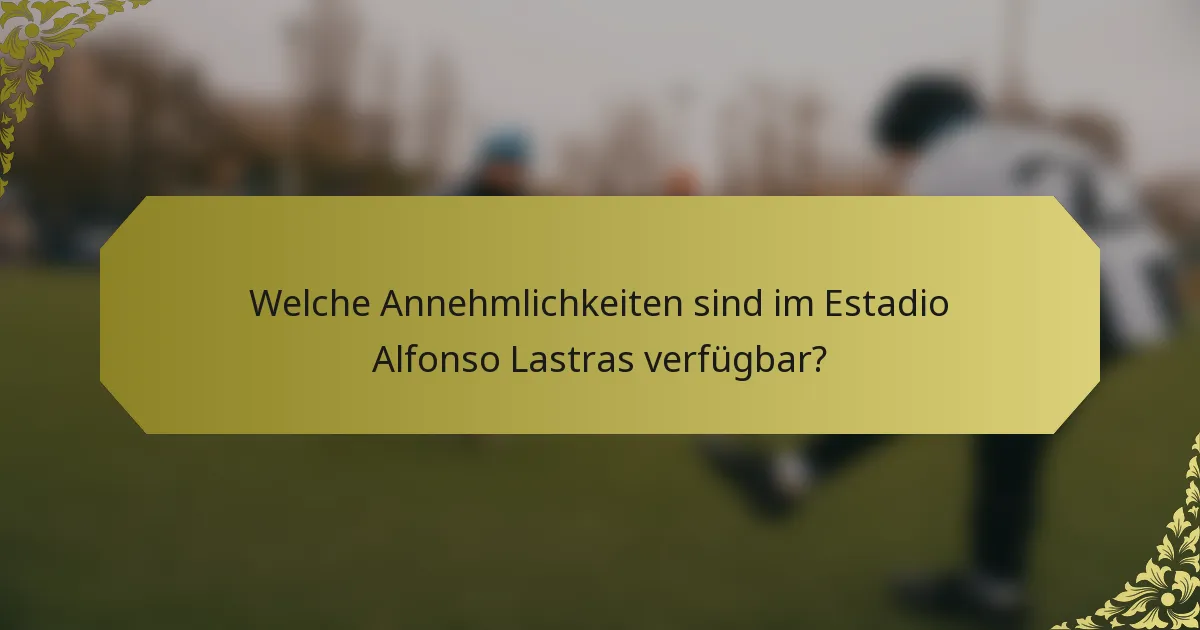 Welche Annehmlichkeiten sind im Estadio Alfonso Lastras verfügbar?