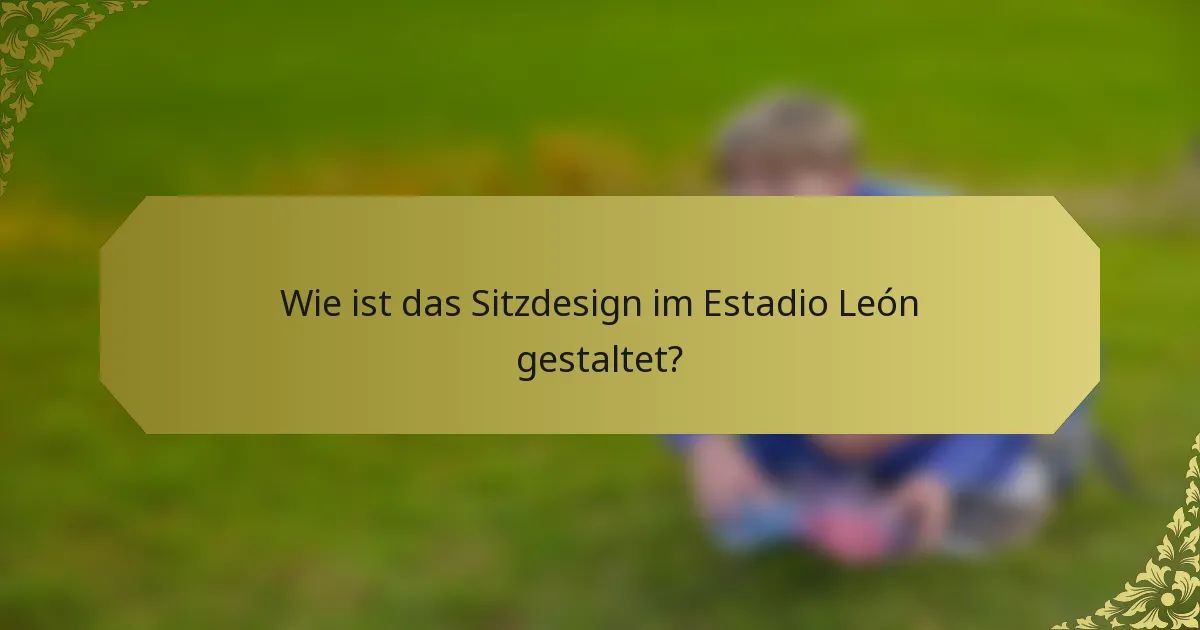 Wie ist das Sitzdesign im Estadio León gestaltet?